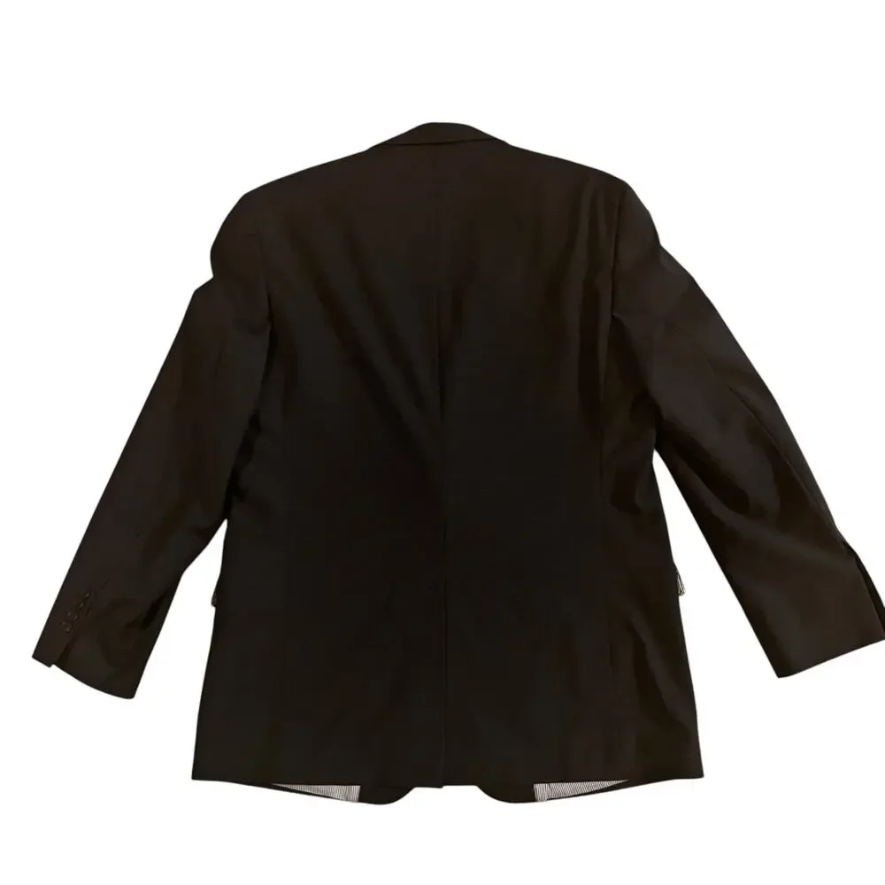 Brooks Brothers Explorer Blazer Jacket 44L‎ Black Madison Fit Two Button Wool